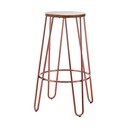 Natúr színű-rózsaarany színű szilfa bárszék (ülésmagasság 75 cm) District – Premier Housewares