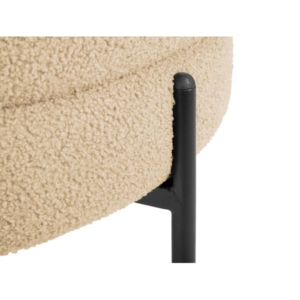 Bézs buklé fotel Noble – Leitmotiv-image-1