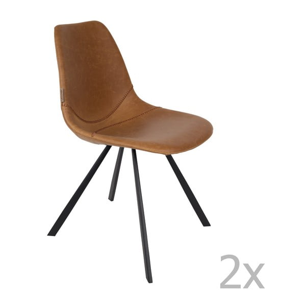 Franky 2 db-os barna szék szett - Dutchbone