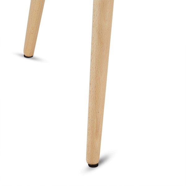 Opus fehér tárolóasztal bükkfa lábakkal, ⌀ 50 cm - Furnhouse-image-1