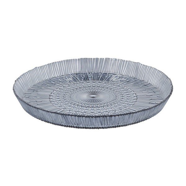 Kék üveg szervírozó tányér ø 30 cm Kusintha – Bitz