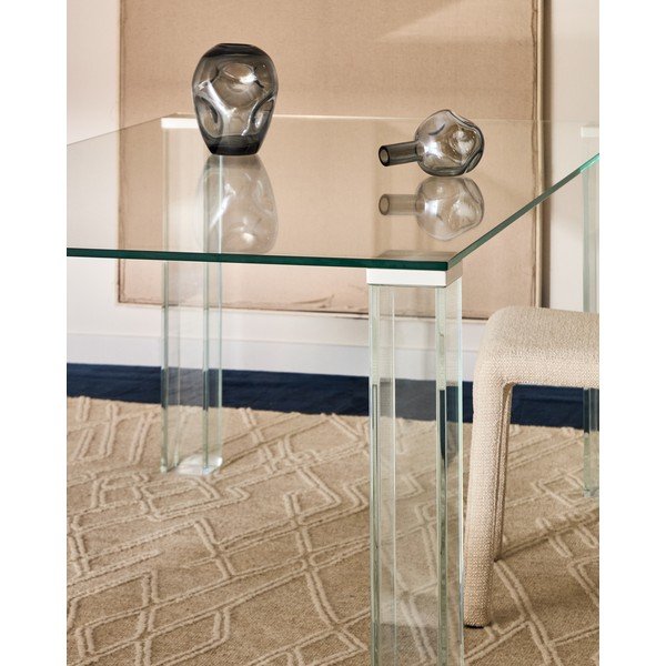Üveg étkezőasztal 90x160 cm Adularia – Kave Home-image-3