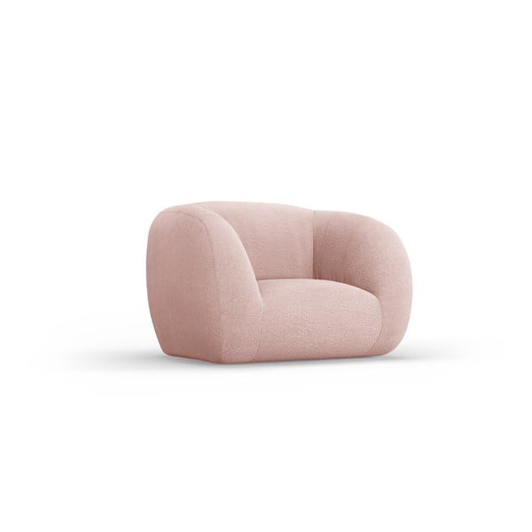 Világos rózsaszín buklé fotel Essen – Cosmopolitan Design