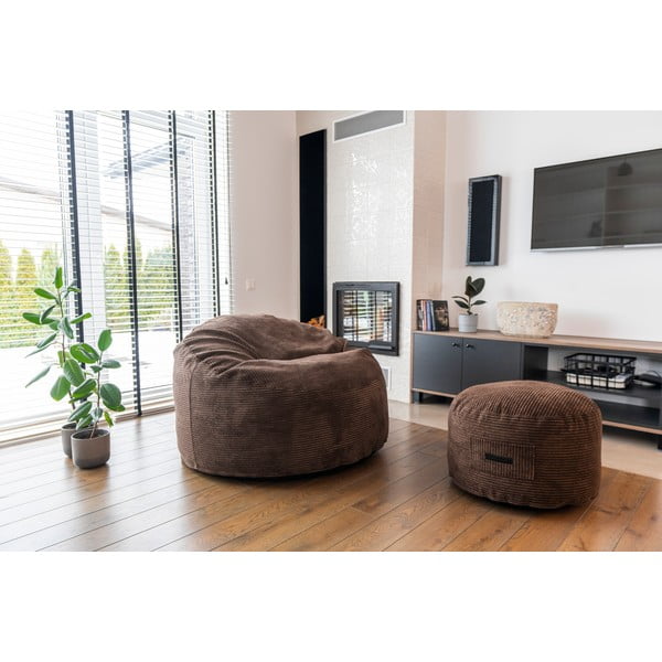 Zöld kordbársony puff Om 60 – SLOWDOWN-image-1