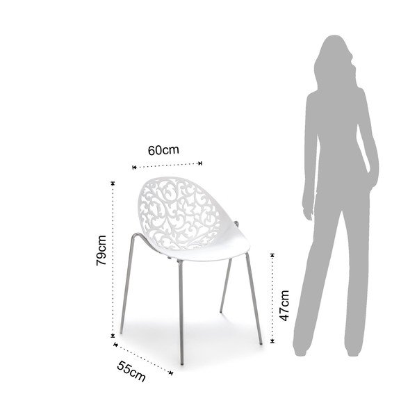 Fehér étkezőszék szett 2 db-os Eura – Tomasucci-image-4