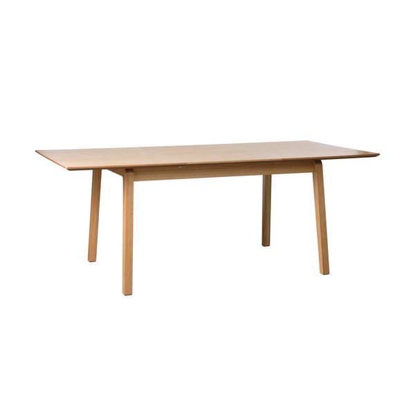 Natúr színű bővíthető étkezőasztal tölgyfa dekoros asztallappal 95x200 cm Bari – Unique Furniture-image-2