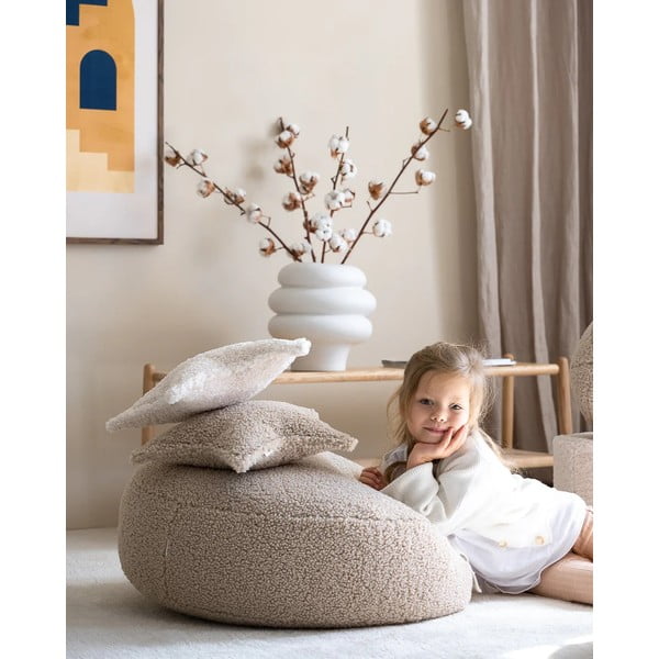 Világosbarna buklé párna gyerek kanapéhoz Star – Wigiwama-image-4