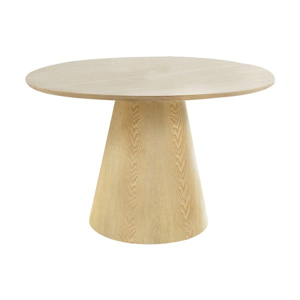 Kerek étkezőasztal kőrisfa dekoros asztallappal ø 120 cm Bolton – House Nordic