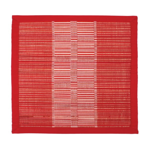 Akita piros tányéralátét szalmából és pamutból, 35 x 35 cm - Ladelle