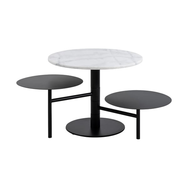 Fehér kerek dohányzóasztal ø 60 cm Lahti – Actona-image-3