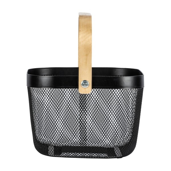 Fekete fürdőszobai rendszerező bambusz fogantyúval - Wenko-image-2