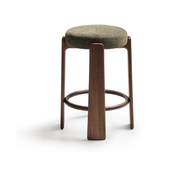 Zöld-sötét natúr színű kőrisfa bárszék (ülésmagasság 75 cm) Granite – Kave Home-image-2