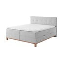 Világosszürke boxspring ágy tárolóhellyel 180x200 cm Catania - Meise Möbel