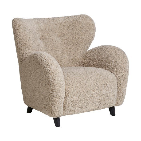 Bézs buklé fotel Carlino – House Nordic