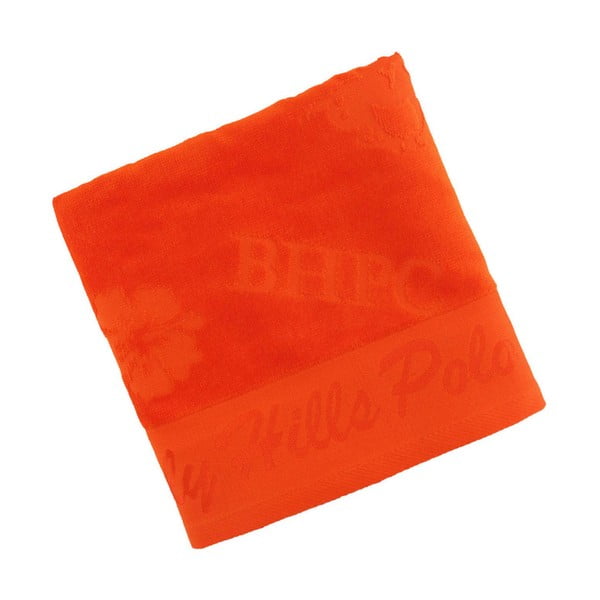 BHPC Velvet narancssárga pamut kéztörlő, 50x100 cm