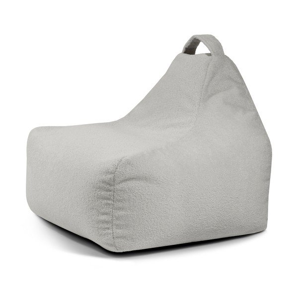 Világosszürke buklé gyerek babzsákfotel Game Amuse – SLOWDOWN