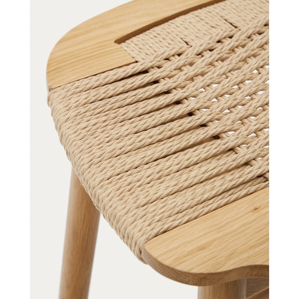 Natúr színű tölgyfa bárszék (ülésmagasság 65 cm) Enit – Kave Home-image-1