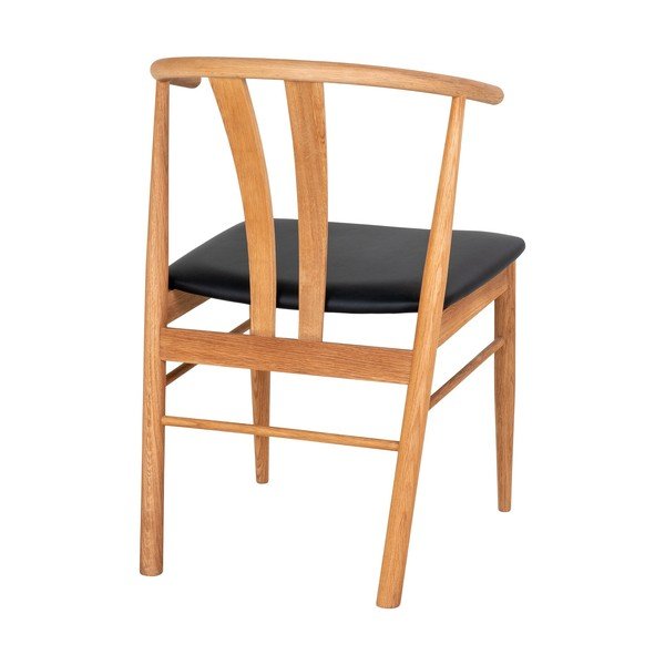 Fekete-natúr színű bőrutánzat étkezőszék Artenara – House Nordic-image-2