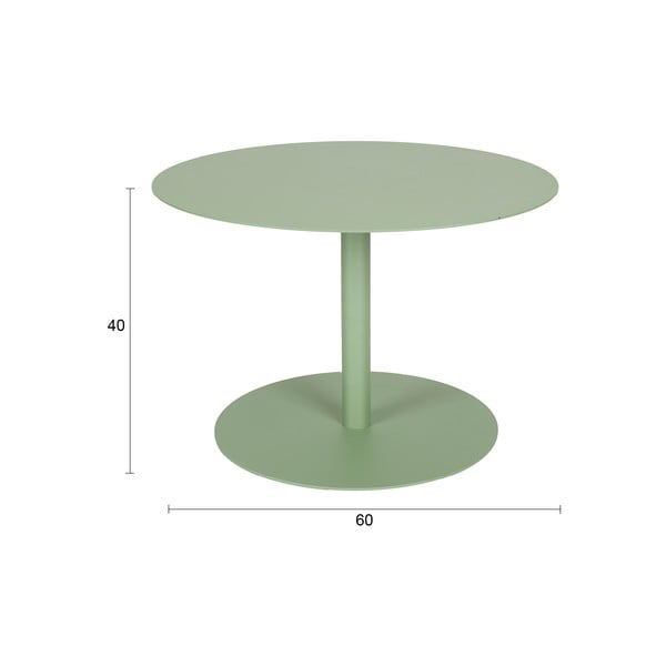 Zsályaszínű acél kerek dohányzóasztal ø 60 cm Snow – Zuiver-image-4