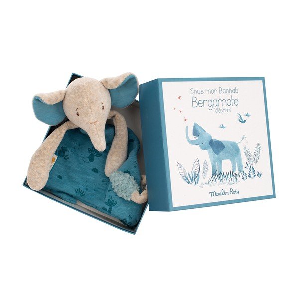 Kék szundikendő Elephant – Moulin Roty-image-4