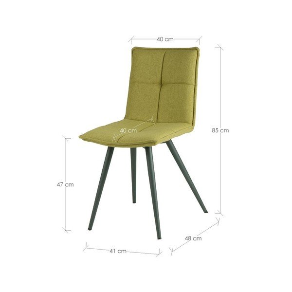 Zoe limezöld étkezőszék szett, 4 db - sømcasa-image-2