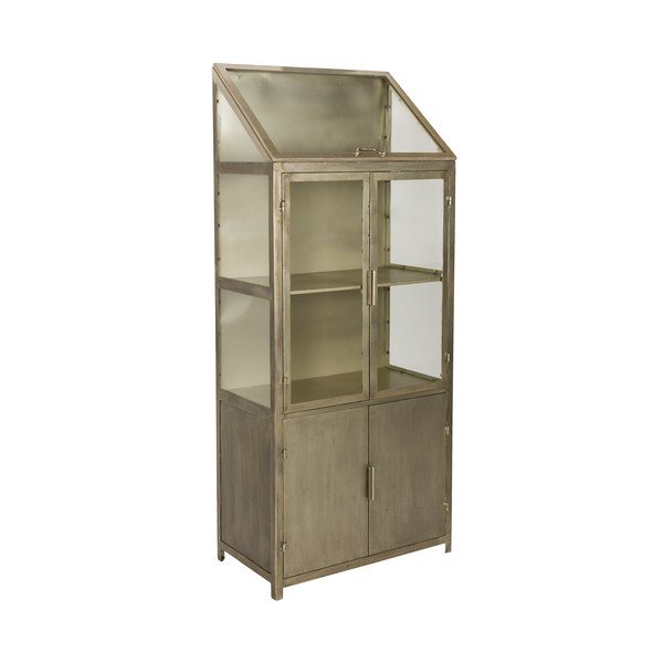 Szürke fém tálalószekrény 64x151x35 cm Monviso – Dutchbone-image-2