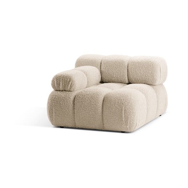 Bézs buklé kanapé modul (bal oldali) Bellis – Micadoni Home-image-3