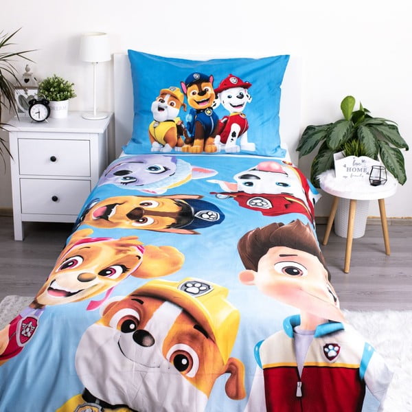 Egyszemélyes mikroszálas gyerek ágyneműhuzat 140x200 cm Paw Patrol – Jerry Fabrics-image-1
