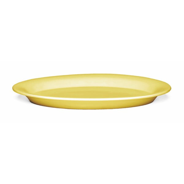 Ursula sárga ovális agyagkerámia tányér, 33 x 22 cm - Kähler Design