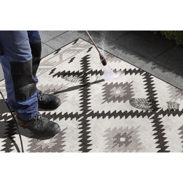 Malibu fekete-krémszínű kültéri szőnyeg, 230 x 160 cm - NORTHRUGS-image-3