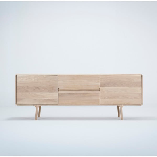 Fawn tömör tölgyfa TV állvány - Gazzda-image-3