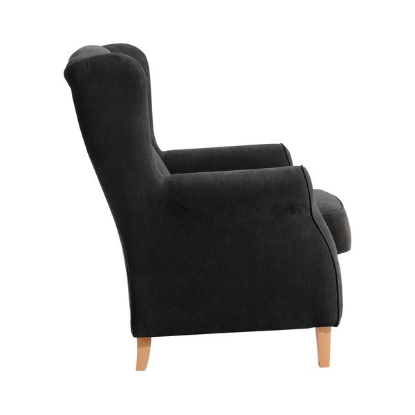 Lorris fekete füles fotel - Max Winzer-image-2