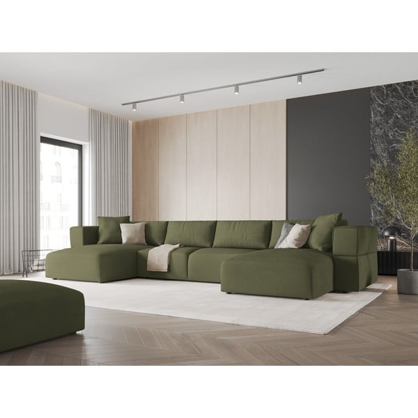 Világoszöld sarokkanapé ("U" alakú) Esther – Milo Casa-image-1