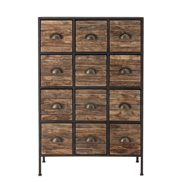 Fekete-barna fém komód 60,5x92x33,5 cm Matteo – Bloomingville