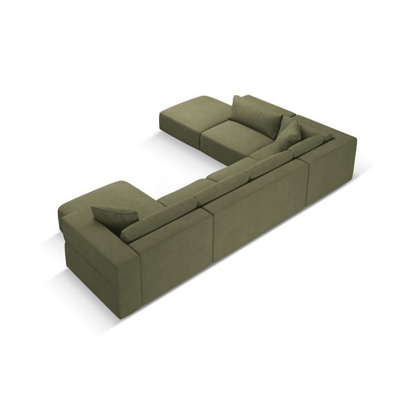 Világoszöld sarokkanapé (bal oldali-"U" alakú) Esther – Milo Casa-image-2