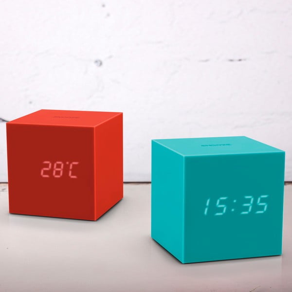 Gravitry Cube türkiz ébresztőóra LED kijelzővel - Gingko-image-1