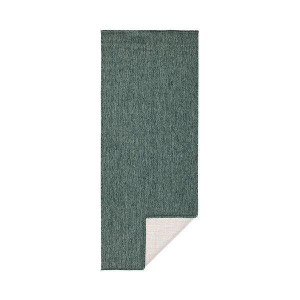 Miami sötétzöld kültérre is alkalmas kétoldalas futószőnyeg, 80 x 350 cm - Bougari-image-3