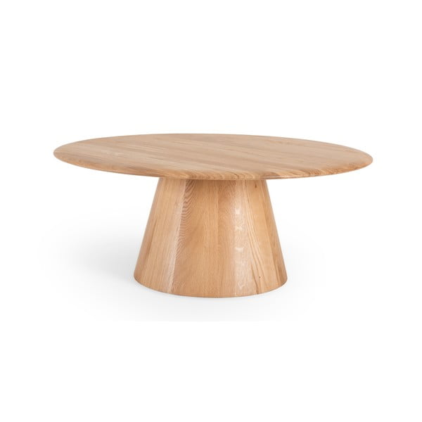 Natúr színű tölgyfa kerek dohányzóasztal ø 80 cm Mushroom – Gazzda-image-4