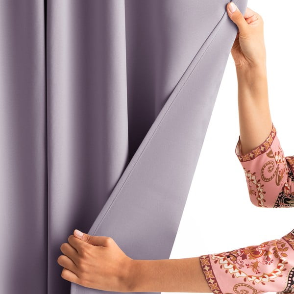 Törtrózsaszín dimout (részleges sötétítő) függöny 140x245 cm Kierra – Restilo-image-2