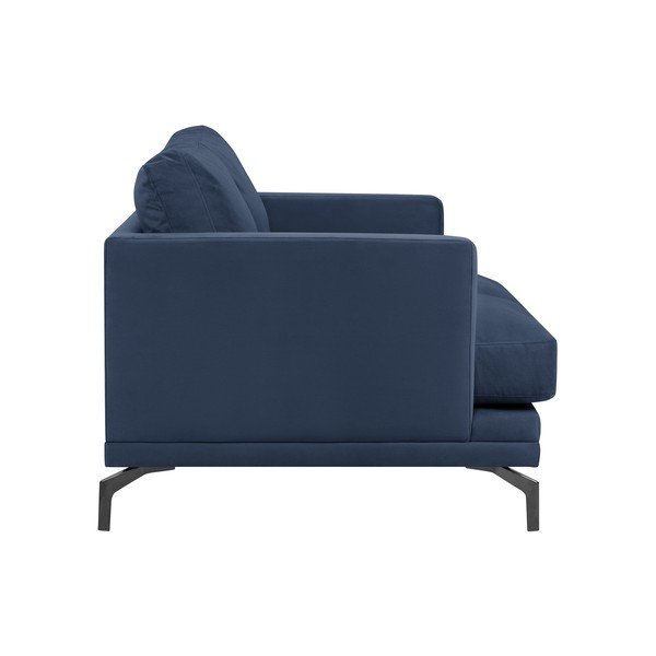 Jupiter sötétkék kétszemélyes kanapé, fekete lábakkal - Windsor & Co Sofas-image-2