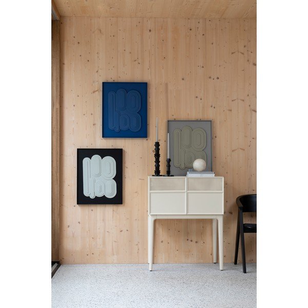 Krémszínű komód tölgyfa dekorral 80x100x45 cm June – Zuiver-image-1