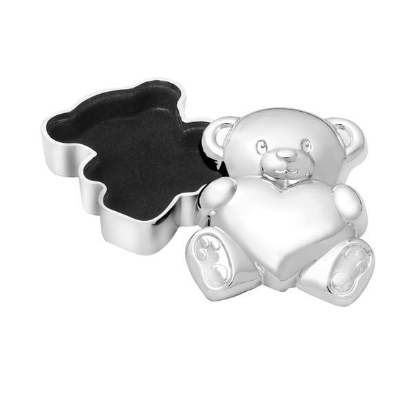 Fém fogtartó doboz 6x5x2 cm Bear with Heart – Zilverstad