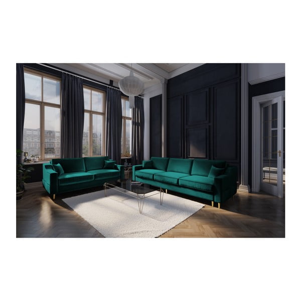 Marigold zöld kétszemélyes kanapé - Mazzini Sofas-image-4