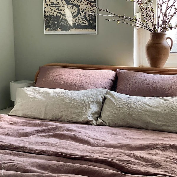 Len párnahuzat 40x60 cm Ashes of Roses – Linen Tales-image-1