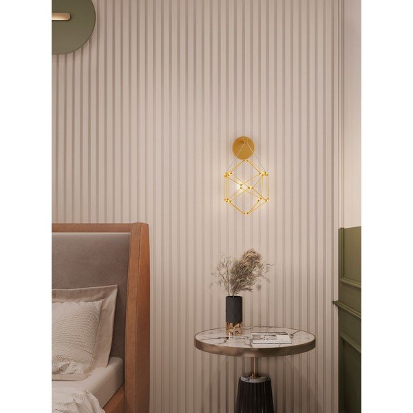 Aranyszínű alumínium LED fali lámpa Nebula – Nova Luce-image-2