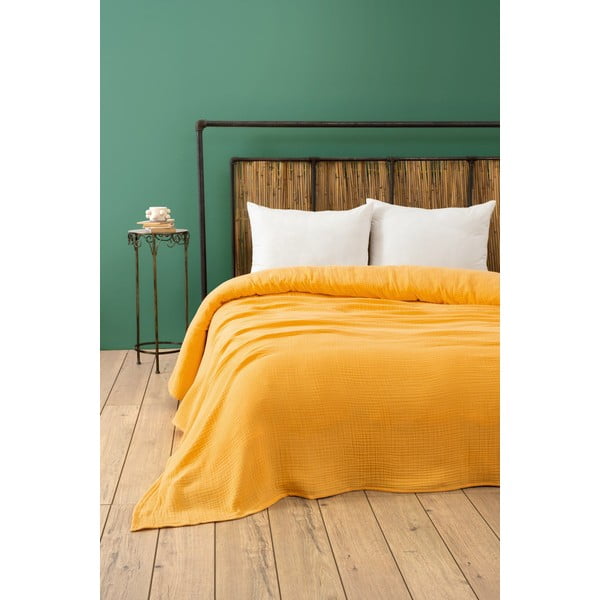 Sárga muszlin ágytakaró 170x250 cm Muslin – Mijolnir