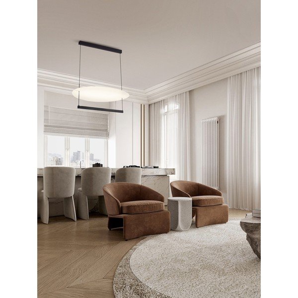 Fehér-matt fekete alumínium LED dimmelhető függőlámpa ø 80 cm Diona – Nova Luce-image-1
