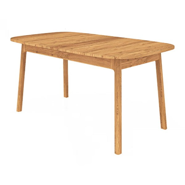 Natúr színű tölgyfa bővíthető étkezőasztal 100x120 cm Twig – The Beds
