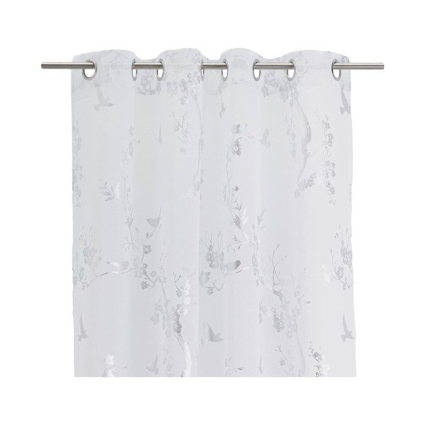 Fehér-ezüstszínű fényáteresztő függöny 140x260 cm Paradis – Casa Selección