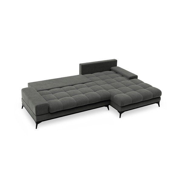 Deneb sötétszürke kinyitható sarokkanapé, jobb oldali - Windsor & Co Sofas-image-4